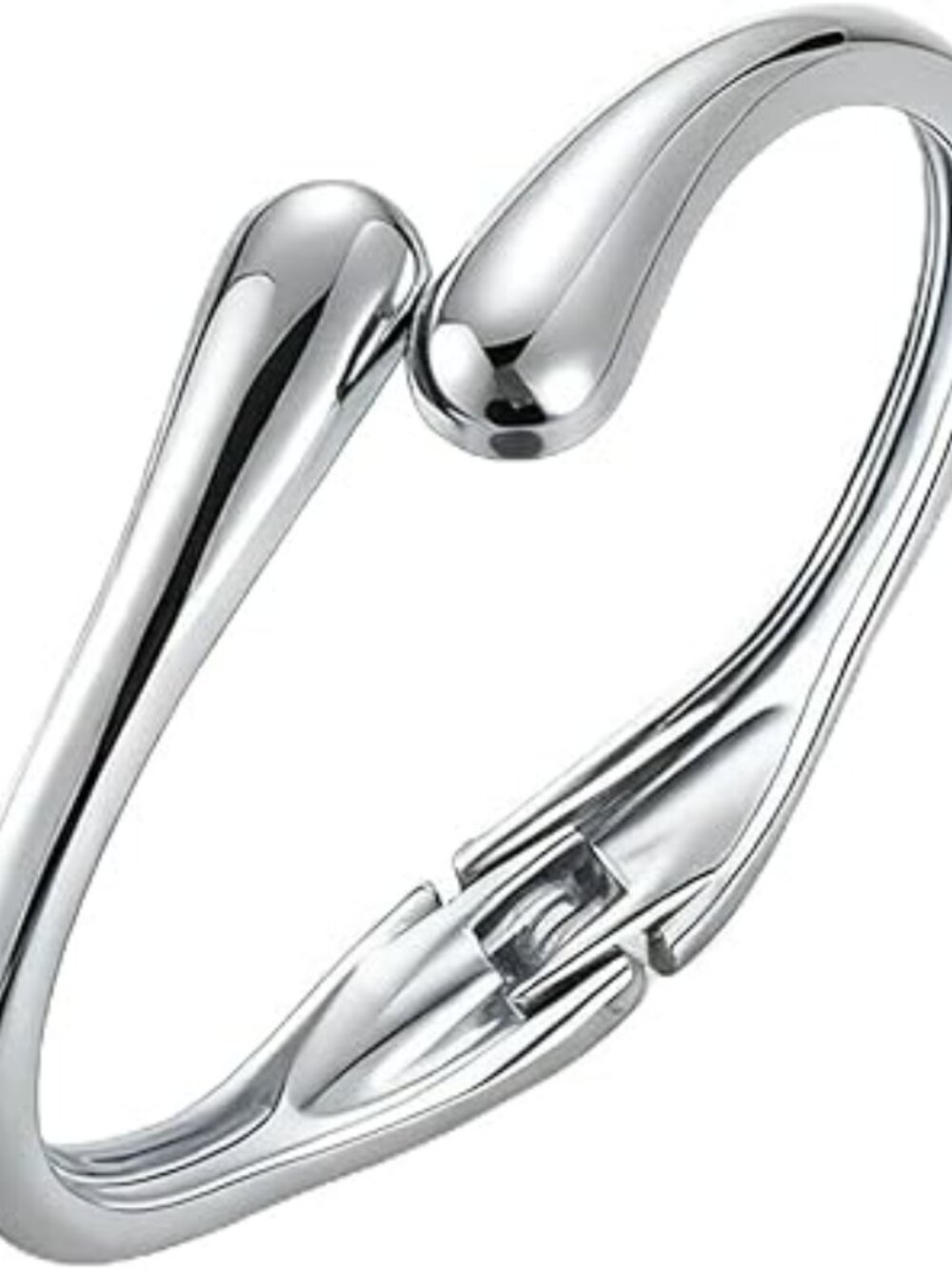Chunky‎ Silver Bangle Bracelet Adjustable Twist Cuff Elegant Jewelry Standout - Picture 2 of 4